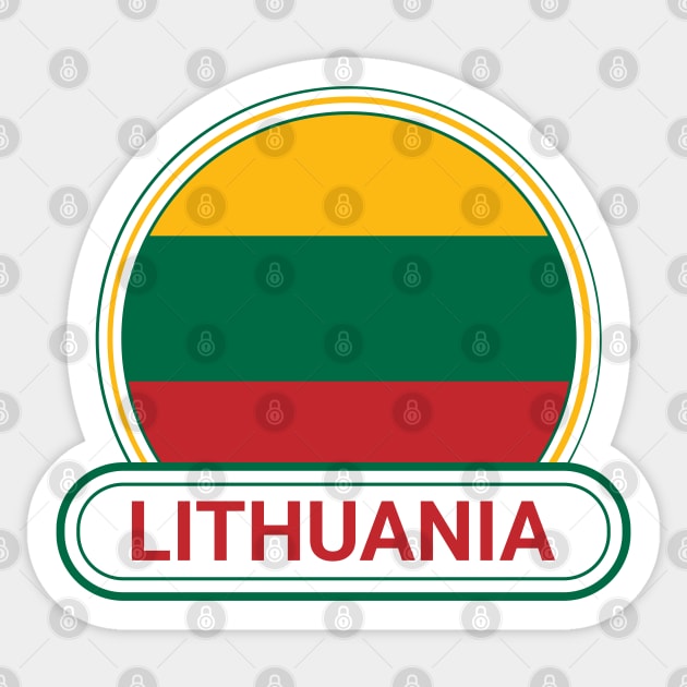 Lithuania Country Badge - Lithuania Flag Sticker by Yesteeyear